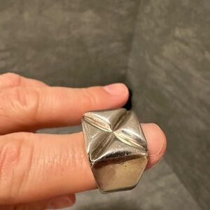 Robert Lee Morris Chunky Sterling Silver Geometric Ring size 10
